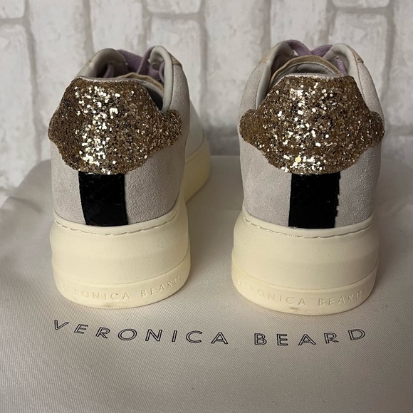 NWT VERONICA BEARD Geri Colorblock Leather & Suede Sneakers size 6.5 - Picture 7 of 13